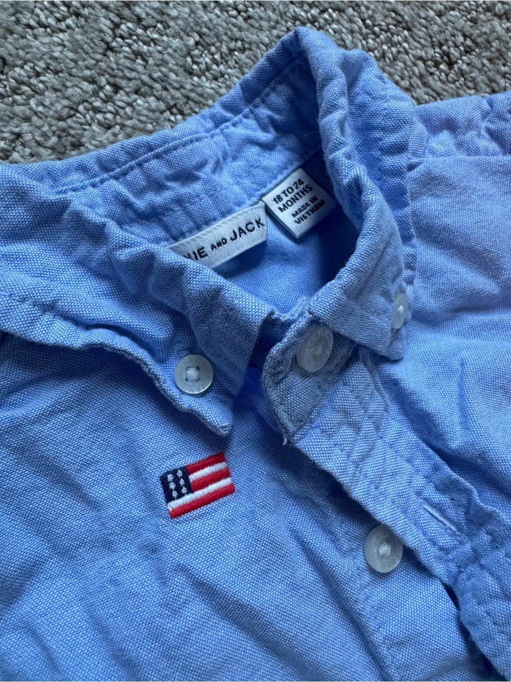 Janie and Jack Light Blue Button-Down Shirt for Kids